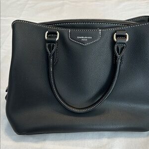 David Jones Classic Black Satchel